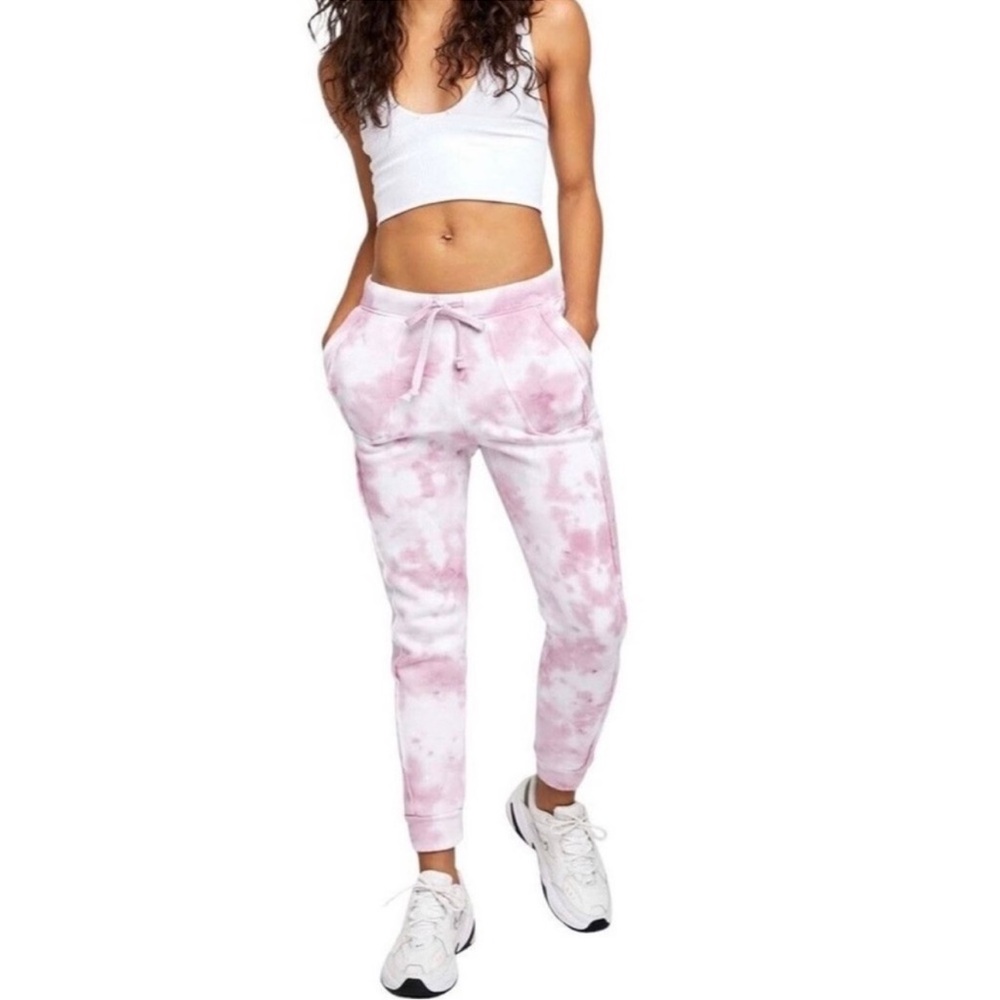 Free People Movement Athleisure Pink Tie-Dye Work It Out Jogger Sweat Pants - Picture 3 of 14